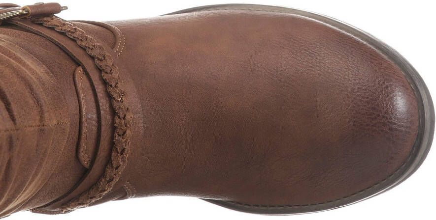 Rieker Laarzen winterlaarzen blokhak met geraffte slouchy schacht