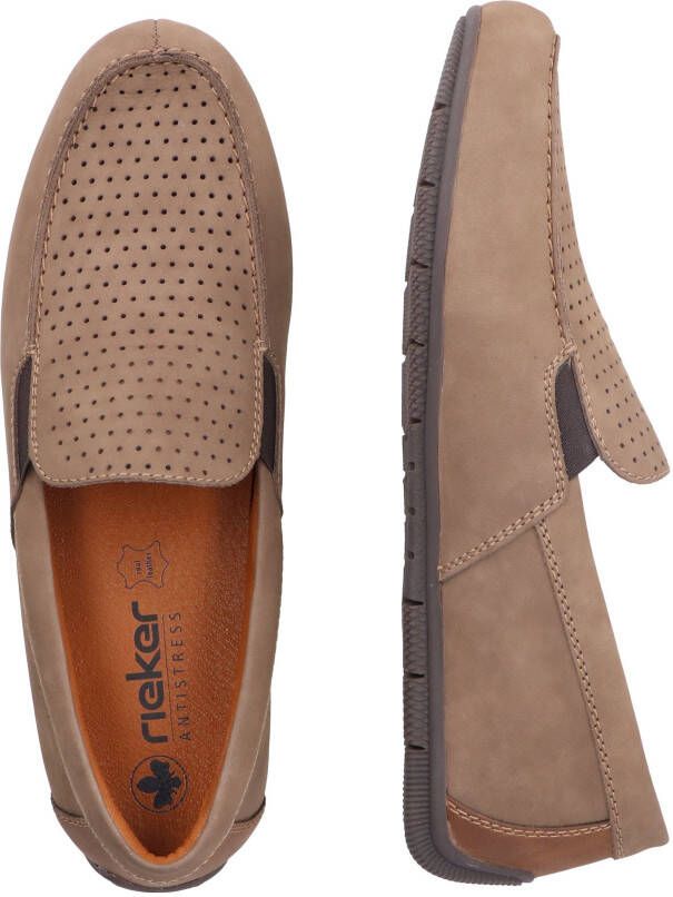 Rieker Mocassins Slipper loafer comfort schoen met geperforeerde schacht