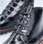 Rieker Plateaulaarsjes veterschoenen enkellaars wedge laarzen met aantrek-lus in glanzend look - Thumbnail 6
