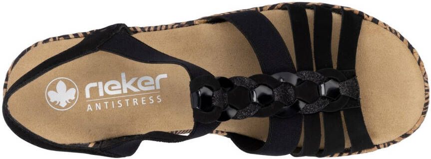 Rieker Plateausandaaltjes Zomerschoen vakantieschoen sandalette met decoratief sieraandeel