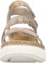 Rieker Metallic Plateau Sandaal met Print Multicolor Dames - Thumbnail 9