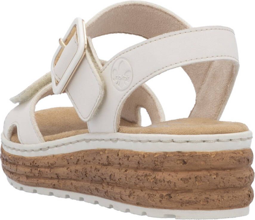 Rieker Plateausandalen Sandalette zomerschoen sleehaksandaal met praktische klittenbandsluitingen