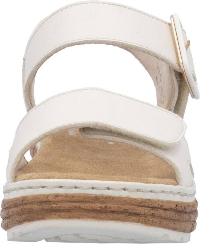 Rieker Plateausandalen Sandalette zomerschoen sleehaksandaal met praktische klittenbandsluitingen