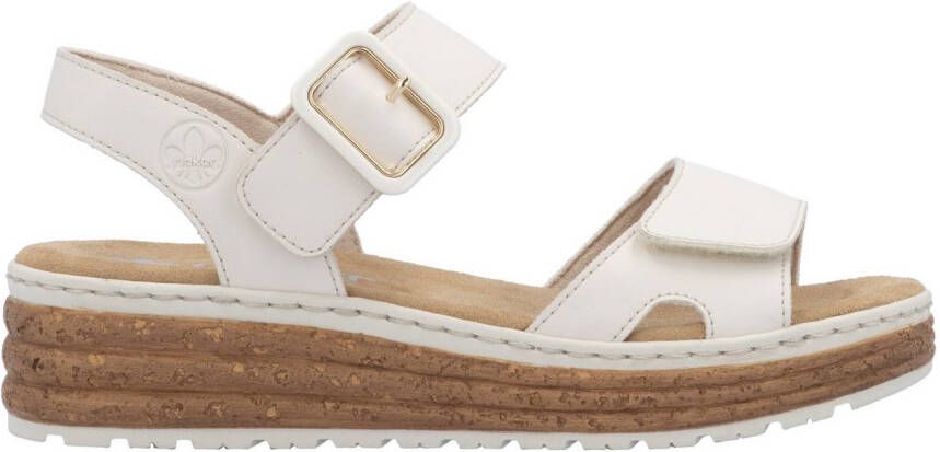 Rieker Plateausandalen Sandalette zomerschoen sleehaksandaal met praktische klittenbandsluitingen