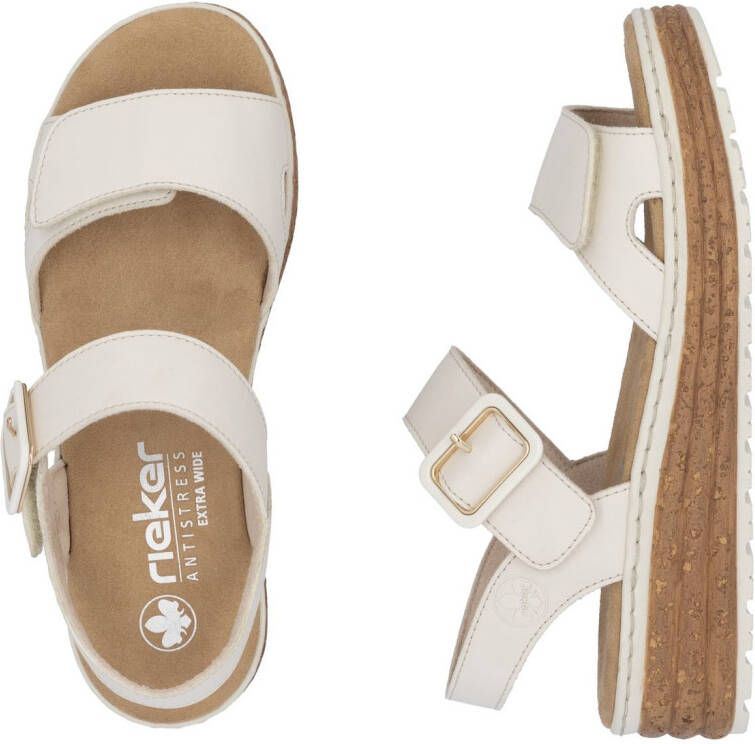 Rieker Plateausandalen Sandalette zomerschoen sleehaksandaal met praktische klittenbandsluitingen