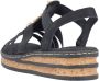 Rieker Plateausandalen zomerschoen sandaal plateauhak met contrastkleurige stiksels - Thumbnail 2