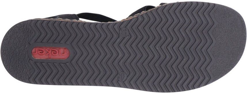 Rieker Plateausandalen zomerschoen sandaal plateauhak met contrastkleurige stiksels