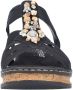 Rieker Plateausandalen zomerschoen sandaal plateauhak met contrastkleurige stiksels - Thumbnail 4