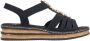 Rieker Plateausandalen zomerschoen sandaal plateauhak met contrastkleurige stiksels - Thumbnail 5