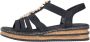 Rieker Plateausandalen zomerschoen sandaal plateauhak met contrastkleurige stiksels - Thumbnail 6