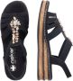 Rieker Plateausandalen zomerschoen sandaal plateauhak met contrastkleurige stiksels - Thumbnail 8