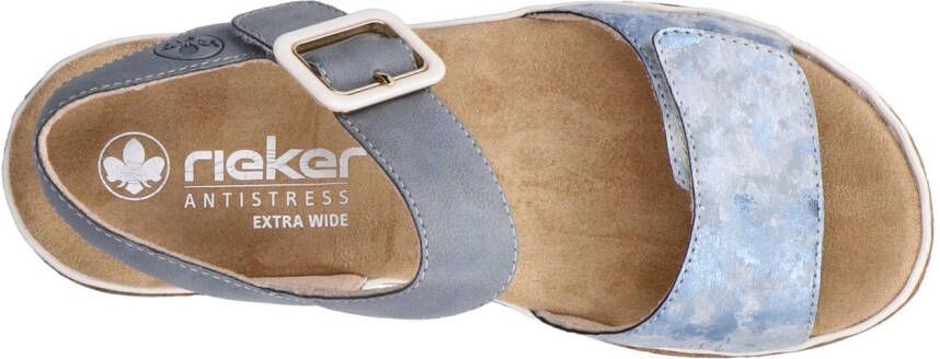 Rieker Plateausandalen Sandalette zomerschoen sleehaksandaal met praktische klittenbandsluitingen