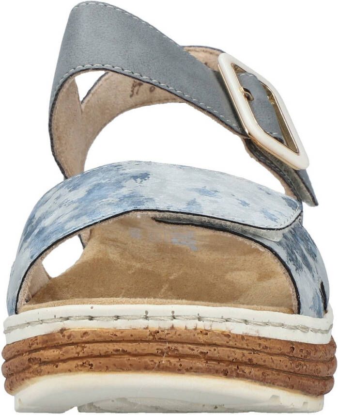 Rieker Plateausandalen Sandalette zomerschoen sleehaksandaal met praktische klittenbandsluitingen