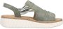 Rieker Plateausandalen wedge sandaal zomerschoen met jute rand aan de loopzool - Thumbnail 5