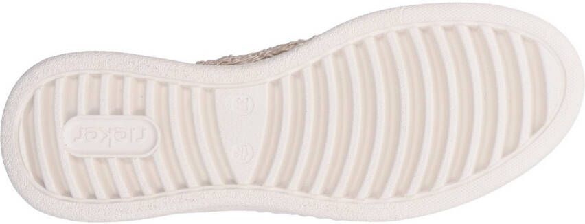 Rieker Plateausneakers veterschoen lage schoen in zomerse macramé-look
