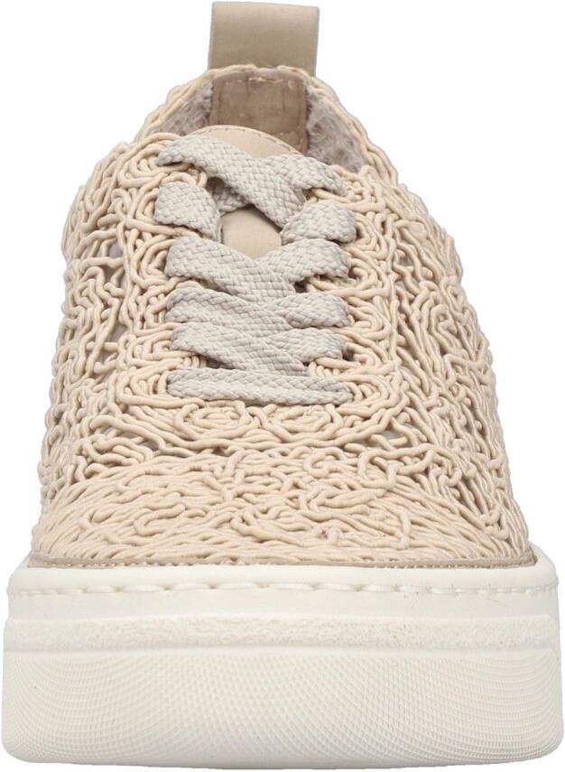 Rieker Plateausneakers veterschoen lage schoen in zomerse macramé-look
