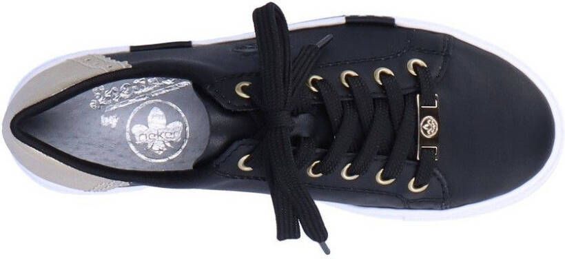 Rieker Plateausneakers met metallic hielkap vrijetijdsschoen lage schoen veterschoen
