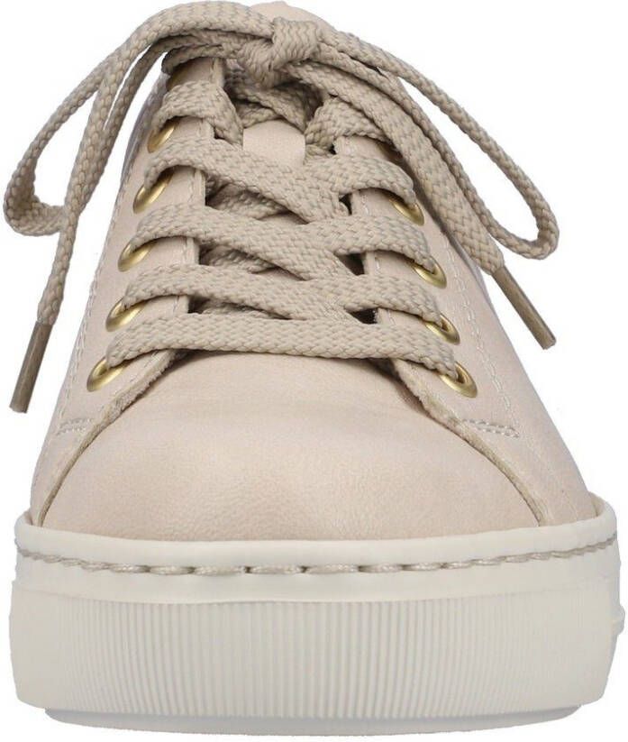 Rieker Plateausneakers Metallic inzet bij de hak vrijetijdsschoen lage schoen veterschoen
