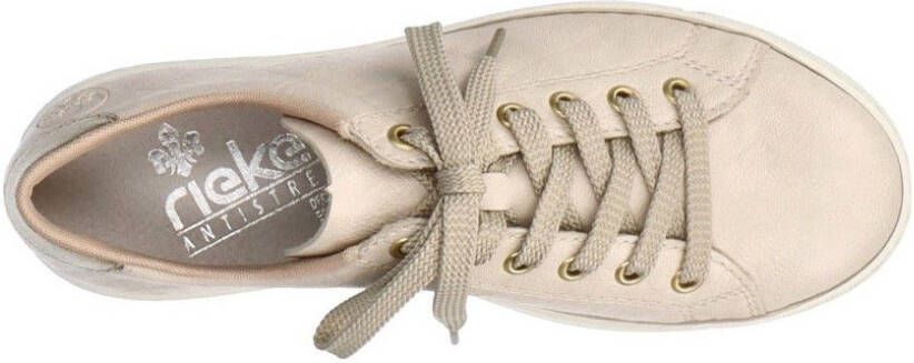 Rieker Plateausneakers Metallic inzet bij de hak vrijetijdsschoen lage schoen veterschoen