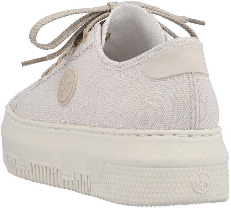 Rieker Plateausneakers van canvas vrijetijdsschoen lage schoen veterschoen