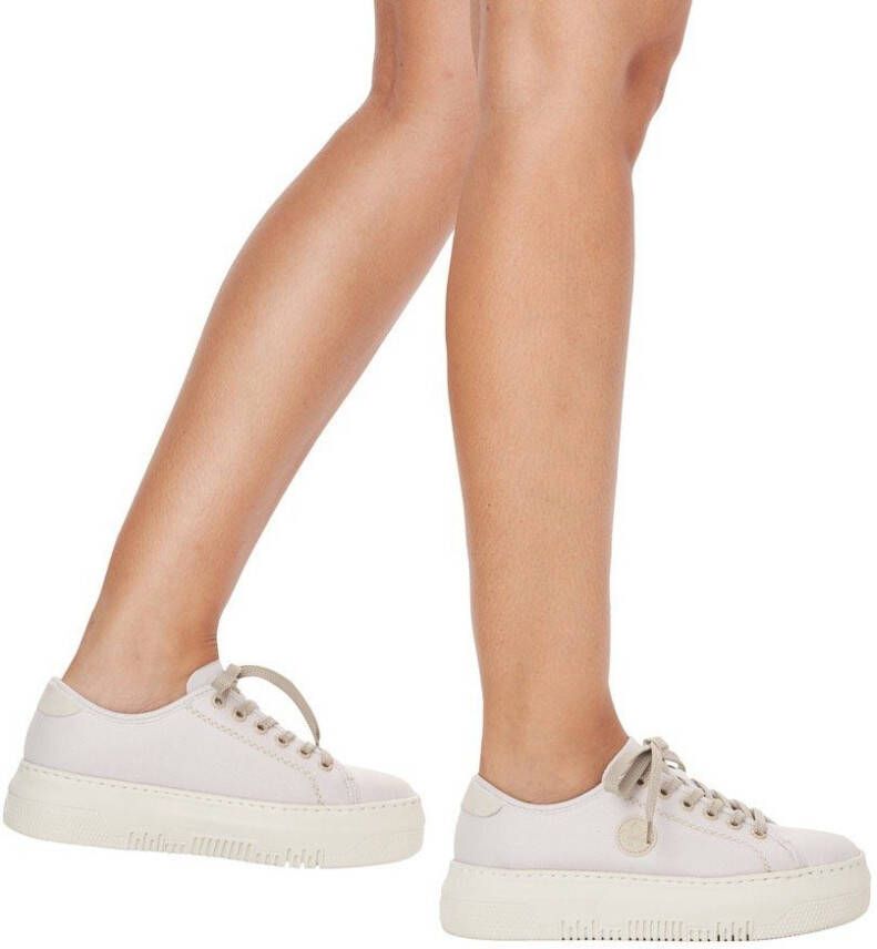 Rieker Plateausneakers van canvas vrijetijdsschoen lage schoen veterschoen
