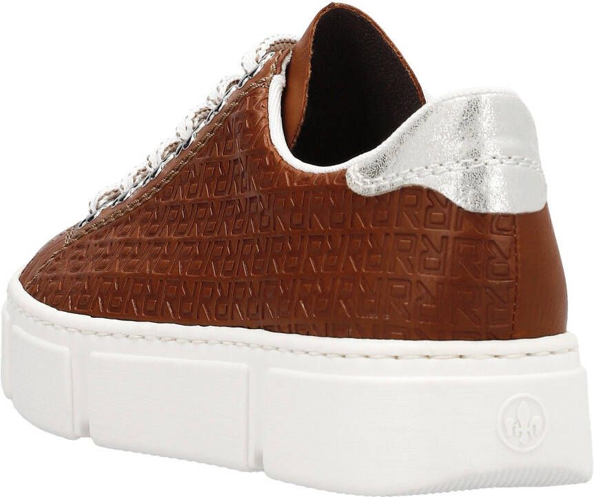 Rieker Plateausneakers Vrijetijdsschoen veterschoen met zij-embossing vrijetijdsschoen lage schoen veterschoen
