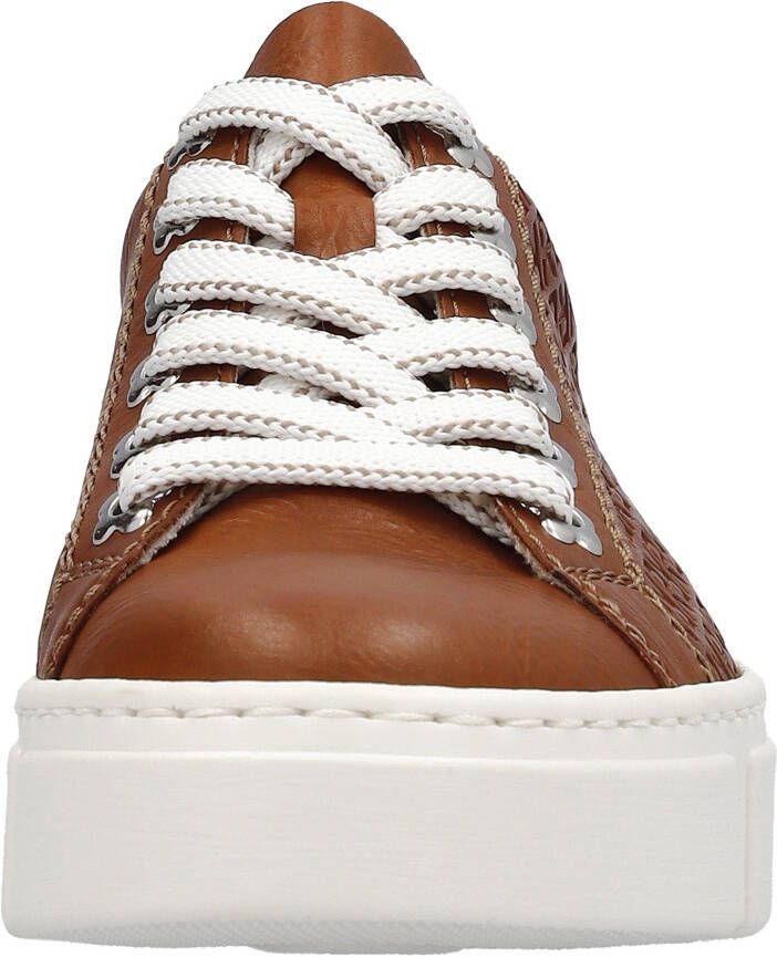 Rieker Plateausneakers Vrijetijdsschoen veterschoen met zij-embossing vrijetijdsschoen lage schoen veterschoen