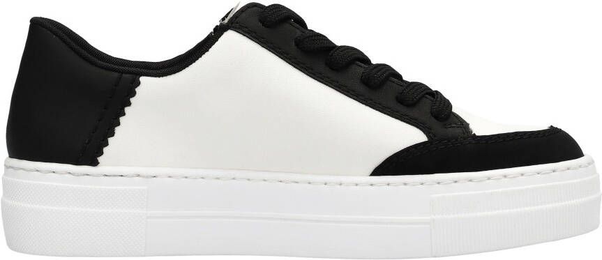 Rieker Plateausneakers met zijrits vrijetijdsschoen lage schoen veterschoen