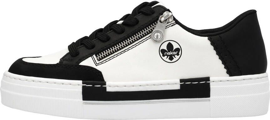 Rieker Plateausneakers met zijrits vrijetijdsschoen lage schoen veterschoen