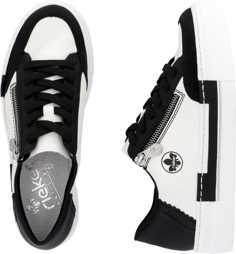Rieker Plateausneakers met zijrits vrijetijdsschoen lage schoen veterschoen