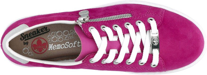 Rieker Plateausneakers met zachte memosoft-binnenzool vrijetijdsschoen lage schoen veterschoen