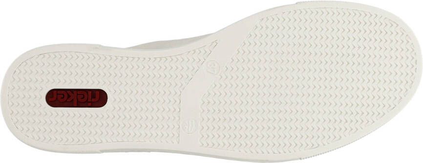 Rieker Plateausneakers met gouden rits vrijetijdsschoen lage schoen veterschoen
