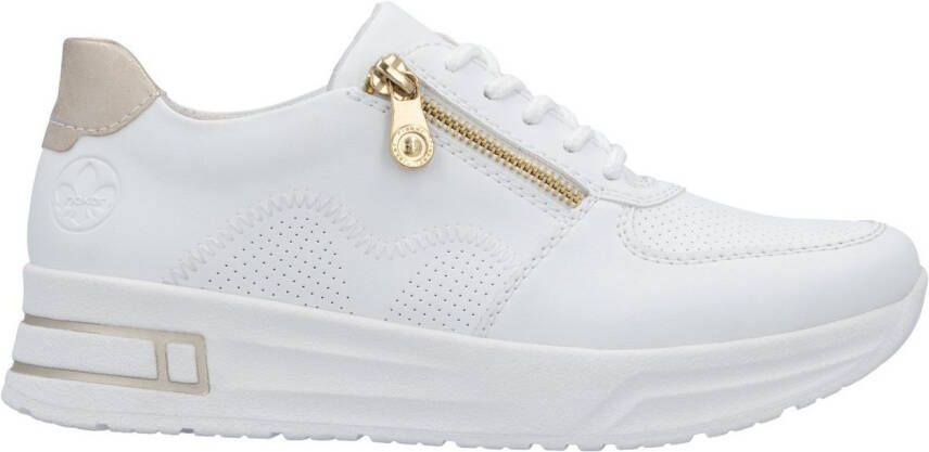 Rieker Plateausneakers lage schoen veterschoen vrijetijdssneaker met ritssluiting
