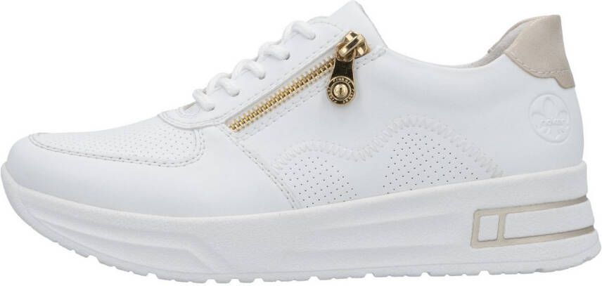 Rieker Plateausneakers lage schoen veterschoen vrijetijdssneaker met ritssluiting