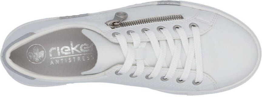 Rieker Plateausneakers met decoratieve rits aan de zijkant vrijetijdsschoen lage schoen veterschoen