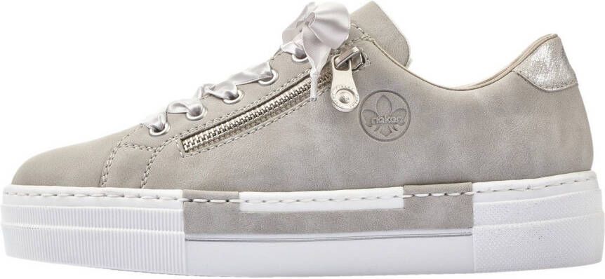 Rieker Plateausneakers met decoratieve rits vrijetijdsschoen lage schoen veterschoen