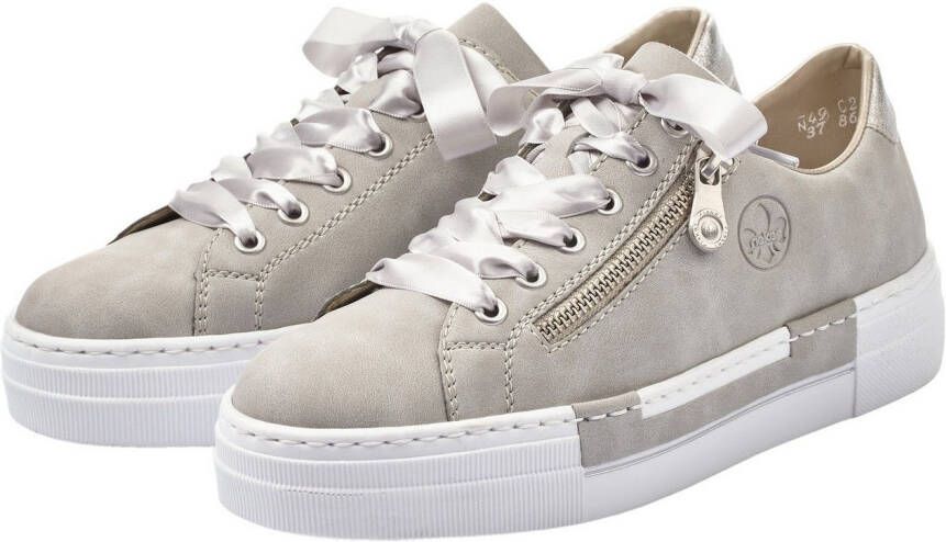 Rieker Plateausneakers met decoratieve rits vrijetijdsschoen lage schoen veterschoen