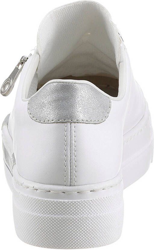 Rieker Plateausneakers met decoratieve rits aan de zijkant vrijetijdsschoen lage schoen veterschoen - Foto 2
