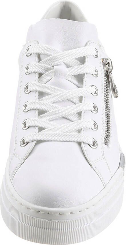 Rieker Plateausneakers met decoratieve rits aan de zijkant vrijetijdsschoen lage schoen veterschoen - Foto 4