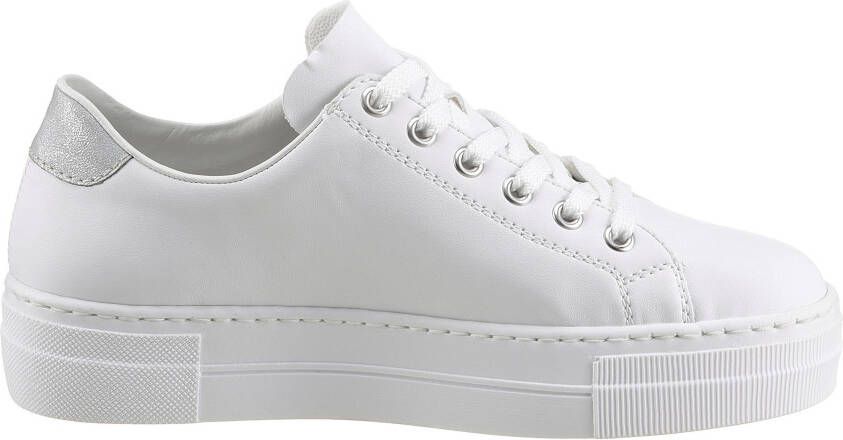 Rieker Plateausneakers met decoratieve rits aan de zijkant vrijetijdsschoen lage schoen veterschoen - Foto 5