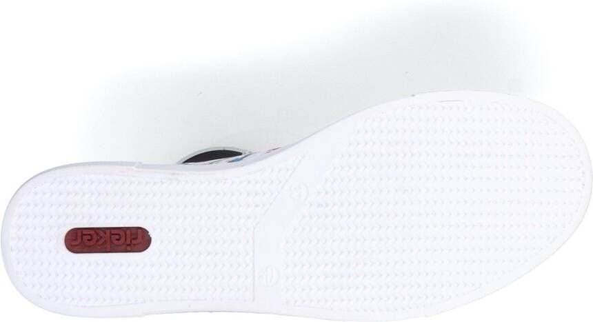 Rieker Plateausneakers met lentebloemenprint vrijetijdsschoen halfhoge schoen veterschoen