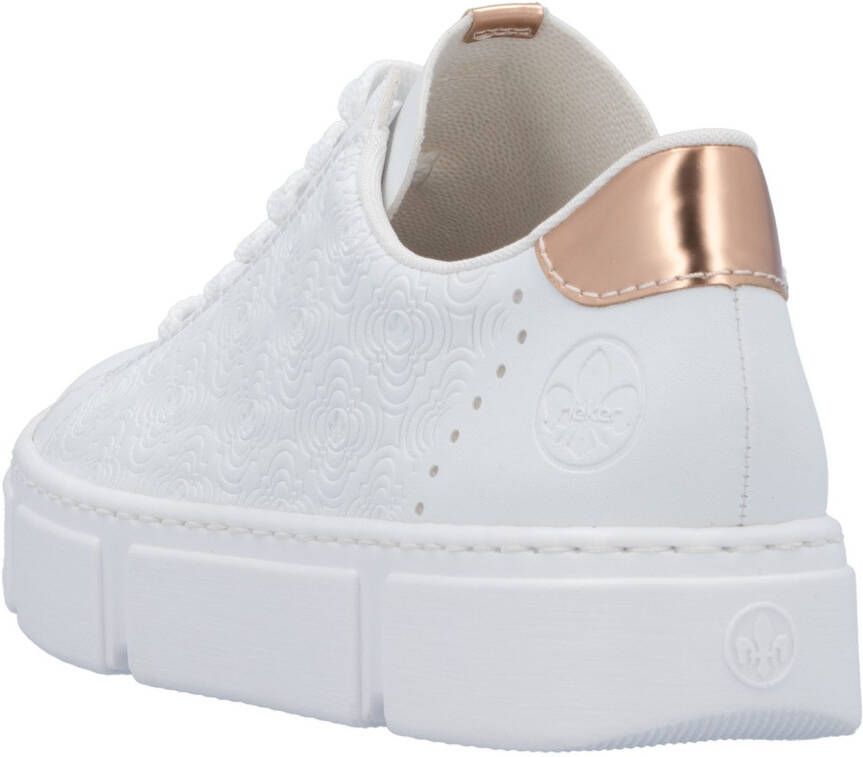 Rieker Plateausneakers met metallic-kleuraccenten vrijetijdsschoen lage schoen veterschoen