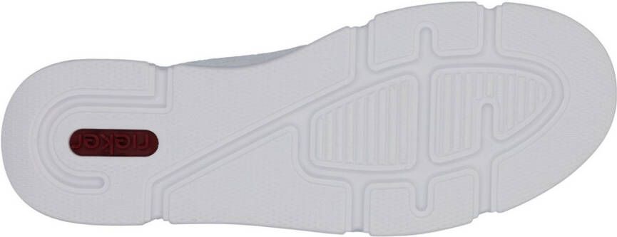 Rieker Plateausneakers met metallic-kleuraccenten vrijetijdsschoen lage schoen veterschoen