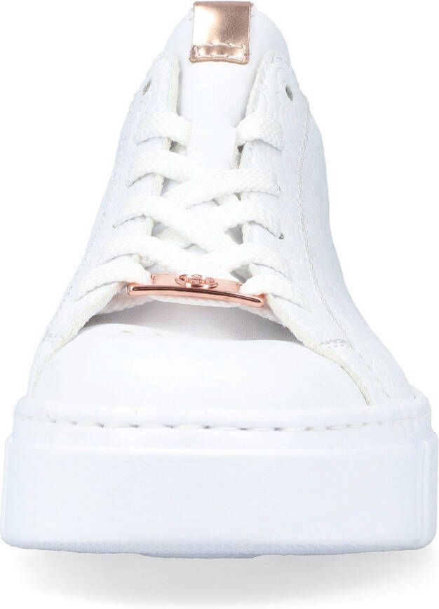 Rieker Plateausneakers met metallic-kleuraccenten vrijetijdsschoen lage schoen veterschoen - Foto 4