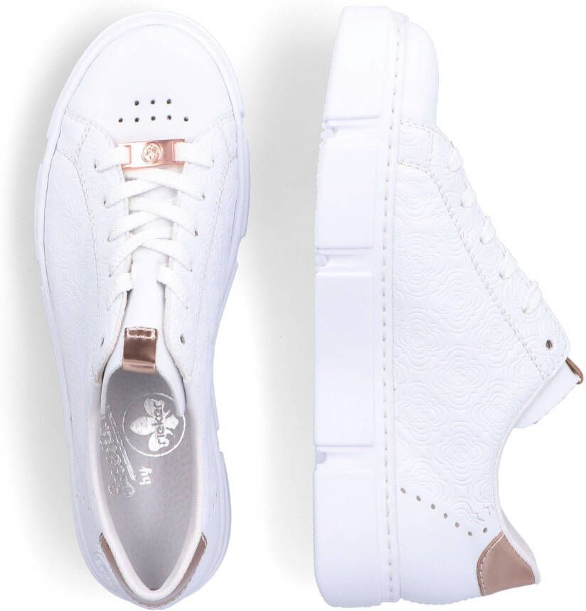 Rieker Plateausneakers met metallic-kleuraccenten vrijetijdsschoen lage schoen veterschoen - Foto 7