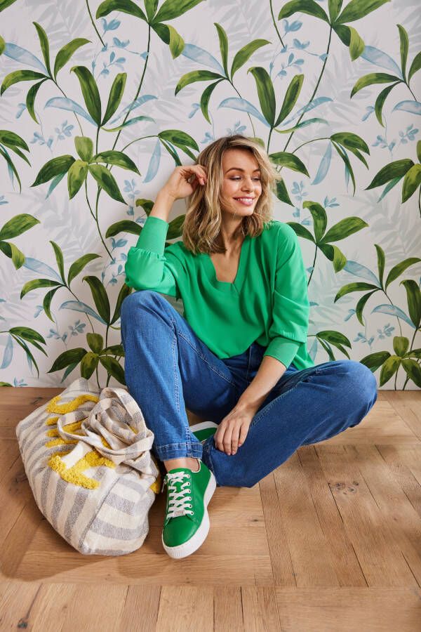 Rieker Plateausneakers met zijrits vrijetijdsschoen lage schoen veterschoen