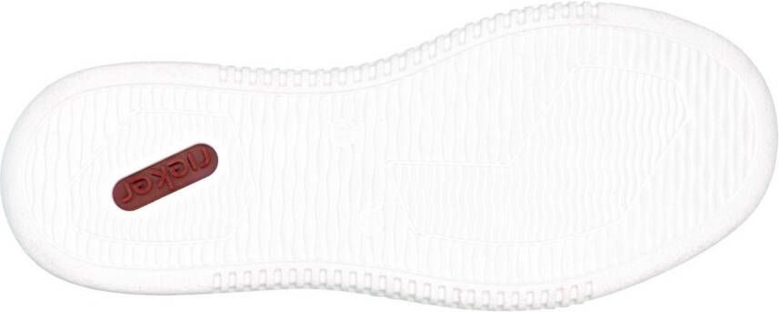 Rieker Plateausneakers sleehak sneaker veterschoen lage schoen met modieuze contrastdetails