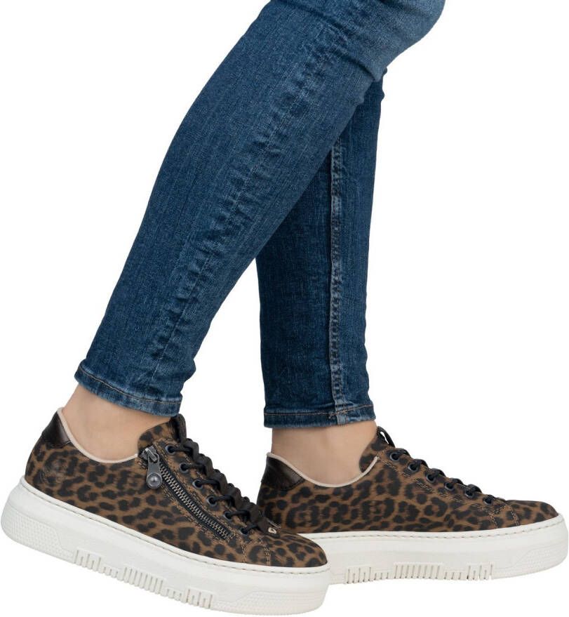 Rieker Plateausneakers Sneaker slip-on sneaker slipper met schachtvoering