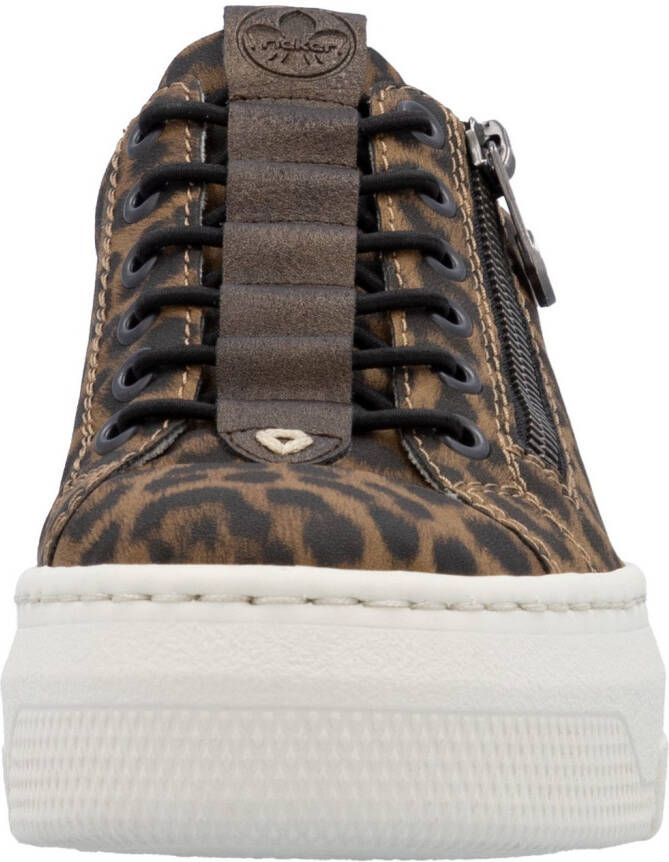 Rieker Plateausneakers Sneaker slip-on sneaker slipper met schachtvoering