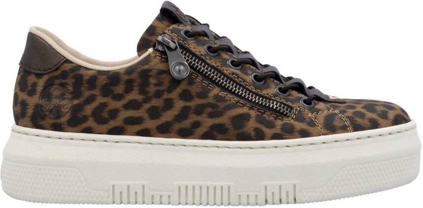 Rieker Plateausneakers Sneaker slip-on sneaker slipper met schachtvoering